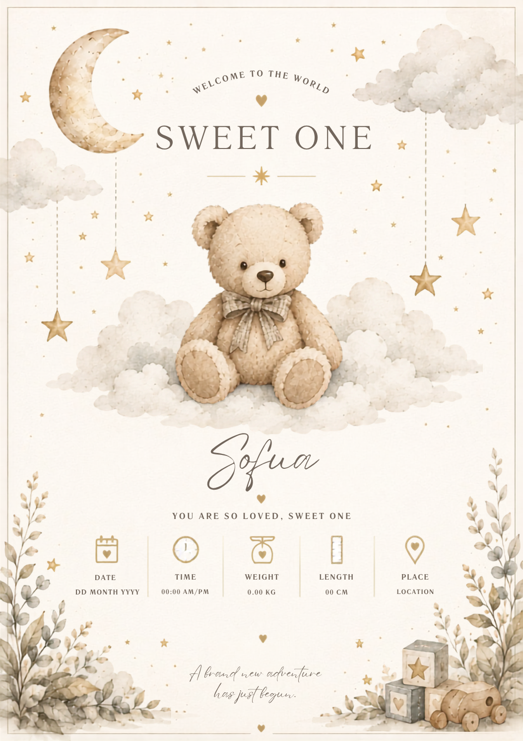 You are So Loved Birth Print