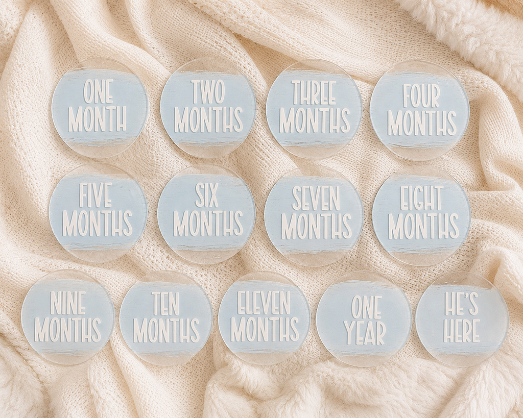 Hand-Painted Acrylic Baby Milestone Disc Set